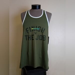 Under Armour Project Rock Finish The Job Muscle Gym Tank Dark Green - NWT Medium